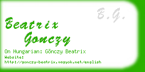 beatrix gonczy business card